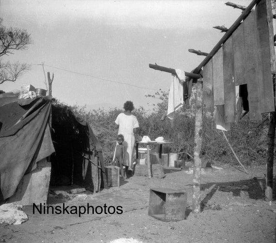 Aboriginal Settlement near Barron Falls, Cairns, Queensland Australia Vintage Photo Reprint by James Dearden Holmes