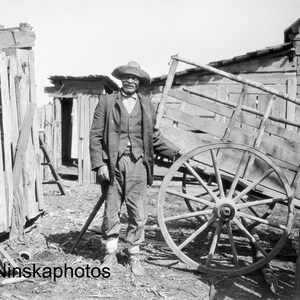 Guyton Georgia - Alter Mann mit Wagen - USA 1927 - Fine Art Antique Fotodruck - Vintage Foto - Fotogeschichte - BNW