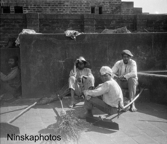 Coffee Fazenda - Workers on a Break - Campinas, Brazil 1927 - Fine Art Antique Photo Print - Vintage Photo - 8719