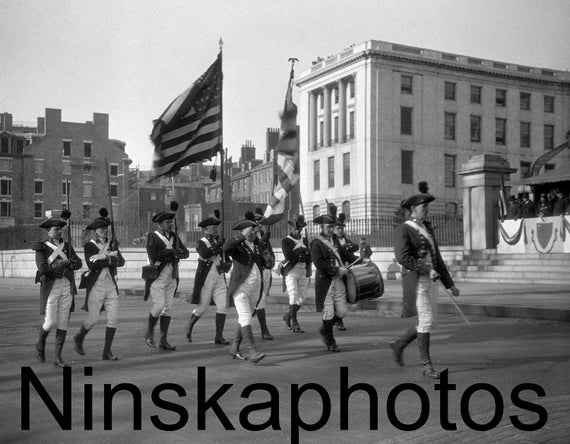 Boston 1926, Armistice Day, The Old Brigade, Boston, Massachussets, United States, 1920s antique photo reprint, Veterans Day
