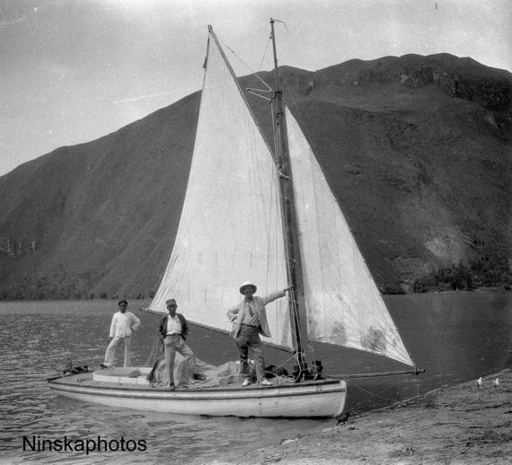Lake Toba - Sailing Boat - Sumatra, Indonesia - 1925 - Fine Art Antique Photo Print - Vintage Photo