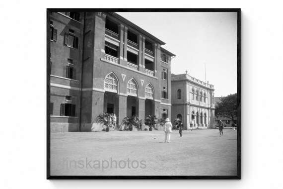 1920s Colombo, Ceylon, Sri Lanka, YMCA Building by J. Dearden Holmes, 1920s antique photo reprint, Vintage Photography, Street Scene