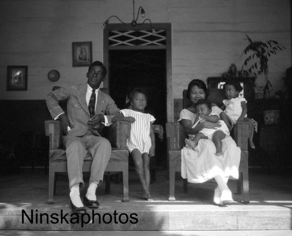 Banjarmasin - Hotel Owner and Family - Indonesia - 1925 - Fine Art Antique Photo Print - BNW - Vintage Photo - Photography 2874A