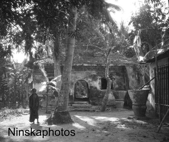 Yogyakarta - Man at entrance to Water Castle Taman Sari? - Java, Indonesia - 1925 - Fine Art Antique Photo Print - Vintage Photo - 3178