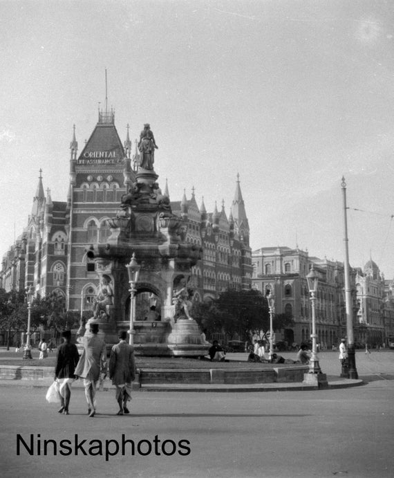 Flora Fountain, Bombay - Mumbai, India - Vintage Photo Reproduction by James Dearden Holmes - Historical Photo