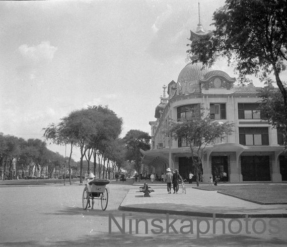 Saigon, Indochina, Boulevard Charner - Vietnam by J. Dearden Holmes, 1920s antique photo reprint, Vietnam, Ho Chi Minh City