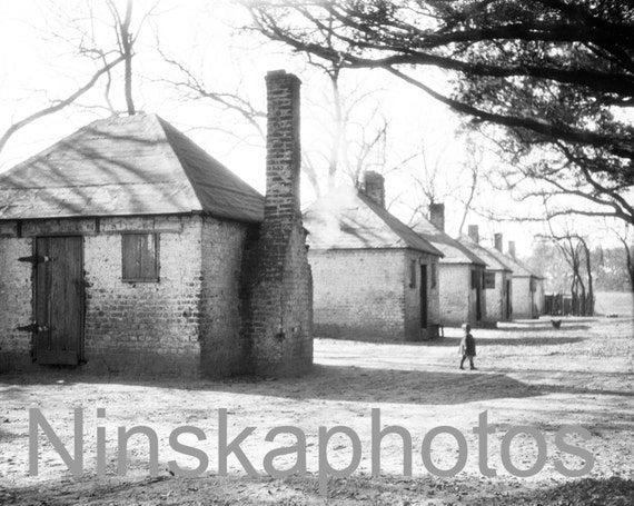 Slave quarters in Savannah, Georgia, United States, 1920s antique photo reprint, wall art, wall decor, art photo, Americana