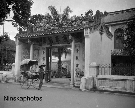 Chinese Temple in Medan, Sumatra - Indonesia - 1925 - Fine Art Antique Photo Print - Vintage Photo - 3661