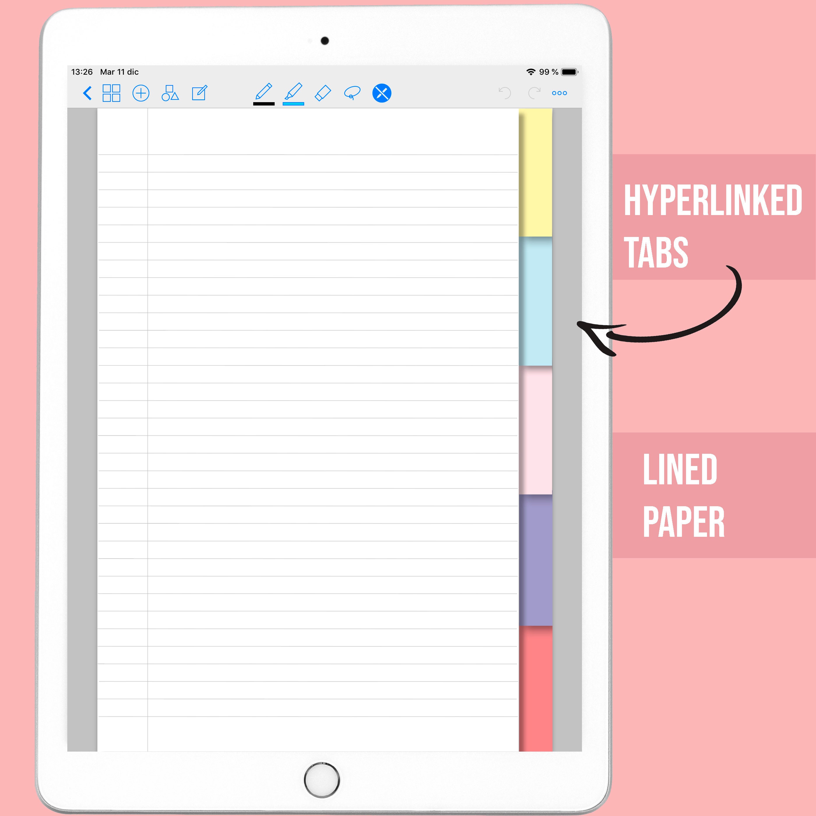 Digital Notebook notability cover goodnotes template iPad Etsy France