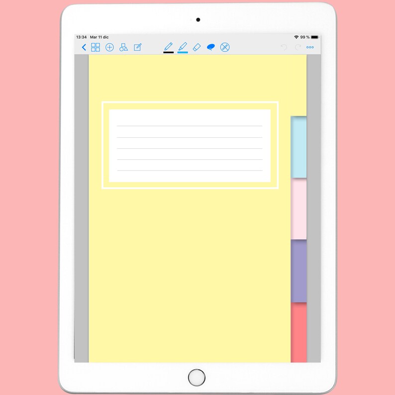 Digital Notebook Notability Cover Goodnotes Template iPad Etsy