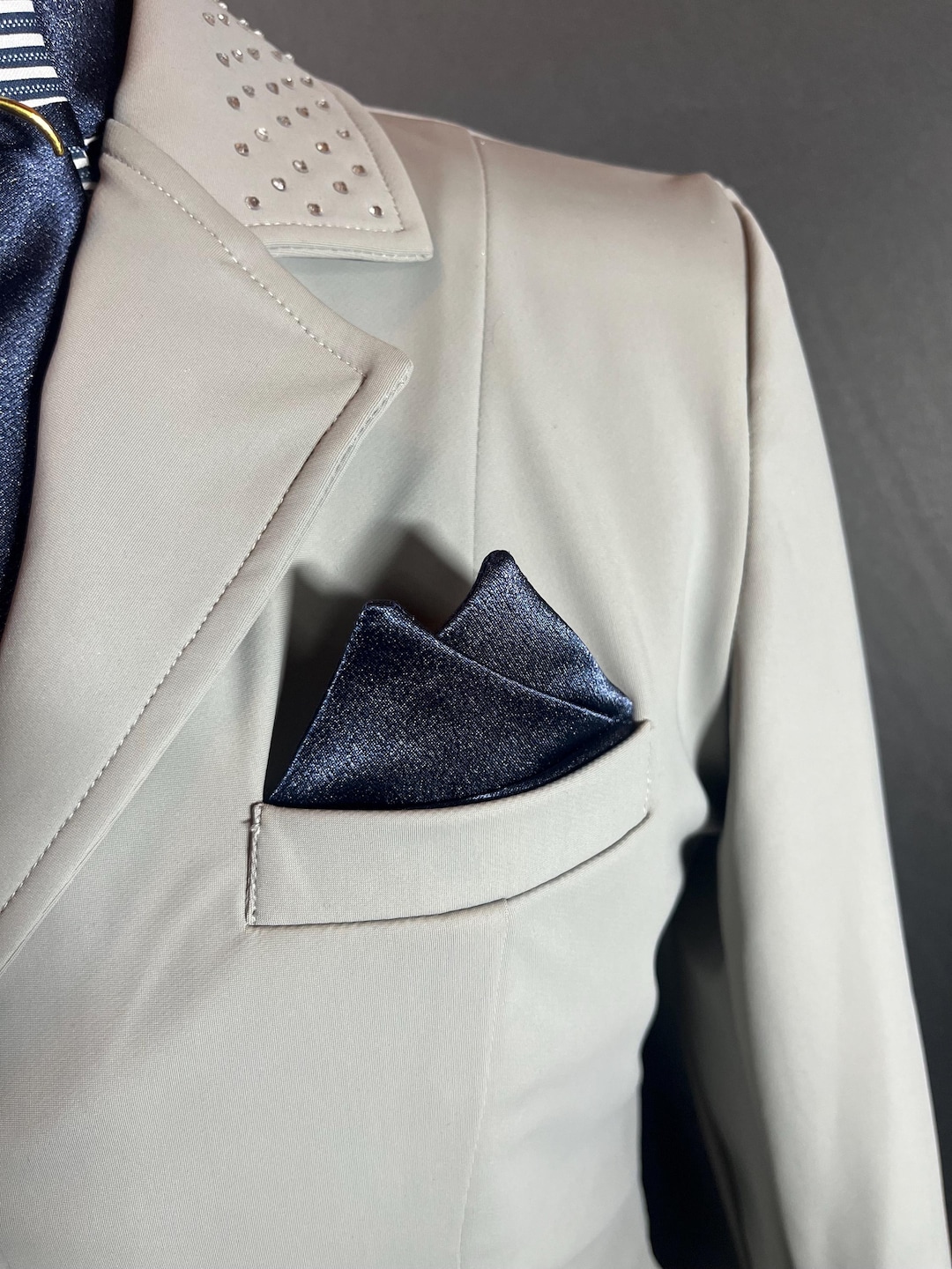 Navy Rounded Square Prefolded Pocket Square Navy - Etsy