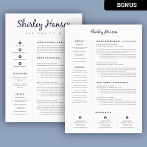 Resume Template, CV Template, Professional Resume Template, Resume Template Word, Creative Resume Template, Modern Resume Template image 6