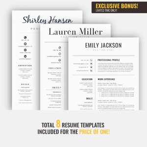 Resume Template, CV Template, Professional Resume Template, Resume Template Word, Creative Resume Template, Modern Resume Template image 1