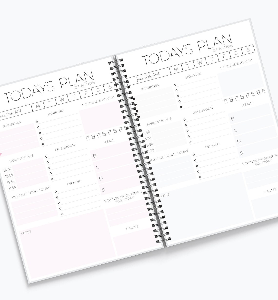 Printable Daily Planner and Organizer, to Do List, Personal Day Planner