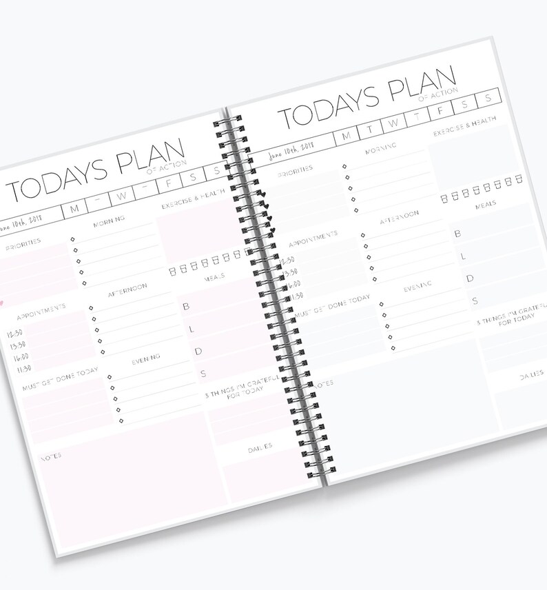 Printable Daily Planner and Organizer, to Do List, Personal Day Planner