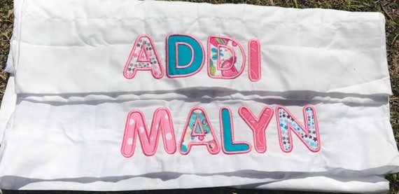 Personalized Pillow Cases Appliqued Pillow Cases Etsy