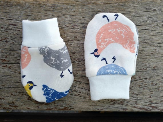 organic baby scratch mittens