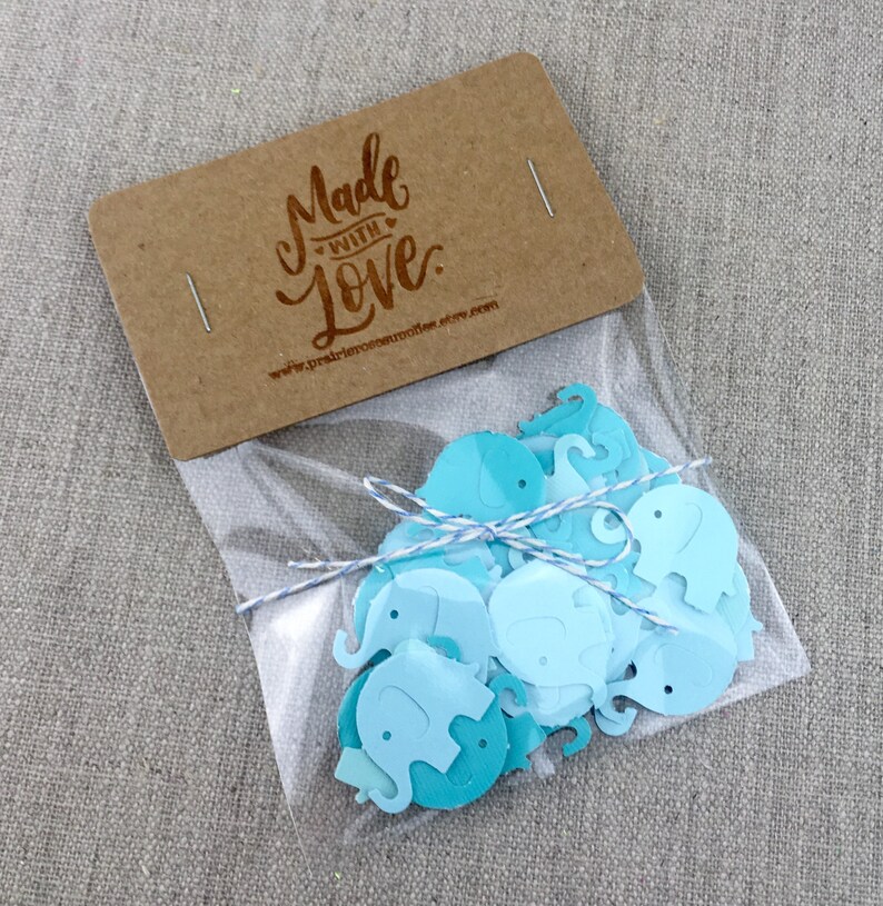 Elephant Confetti Table Scatter Baby Boy Baby Shower Etsy