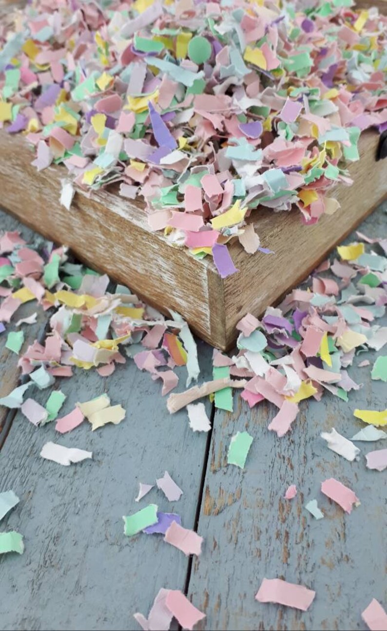 Bulk Shredded Paper Confetti Pastel Colors 5oz 10oz 1lb DIY Etsy