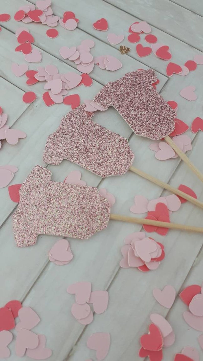Baby Shower Cupcake Toppers Rose Gold Onesies Party Etsy