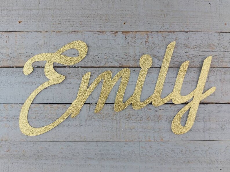 Cardboard Name Cutout 11 Glitter Color Choices Use for DIY Etsy