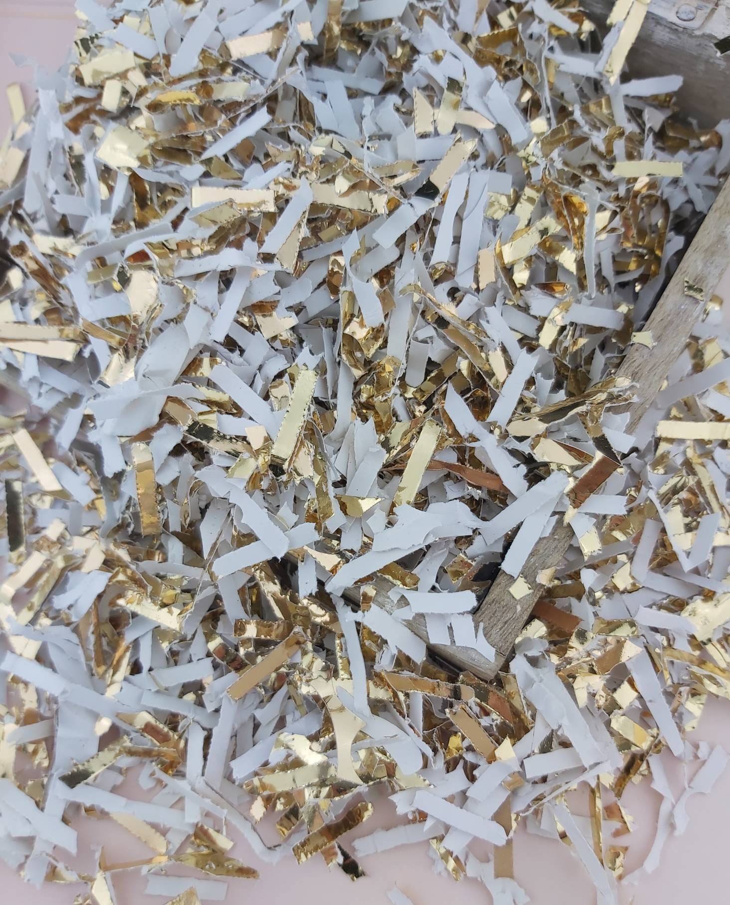 Papel triturado de papel de lámina de oro bolsa de 1/2 lb o 1 Etsy