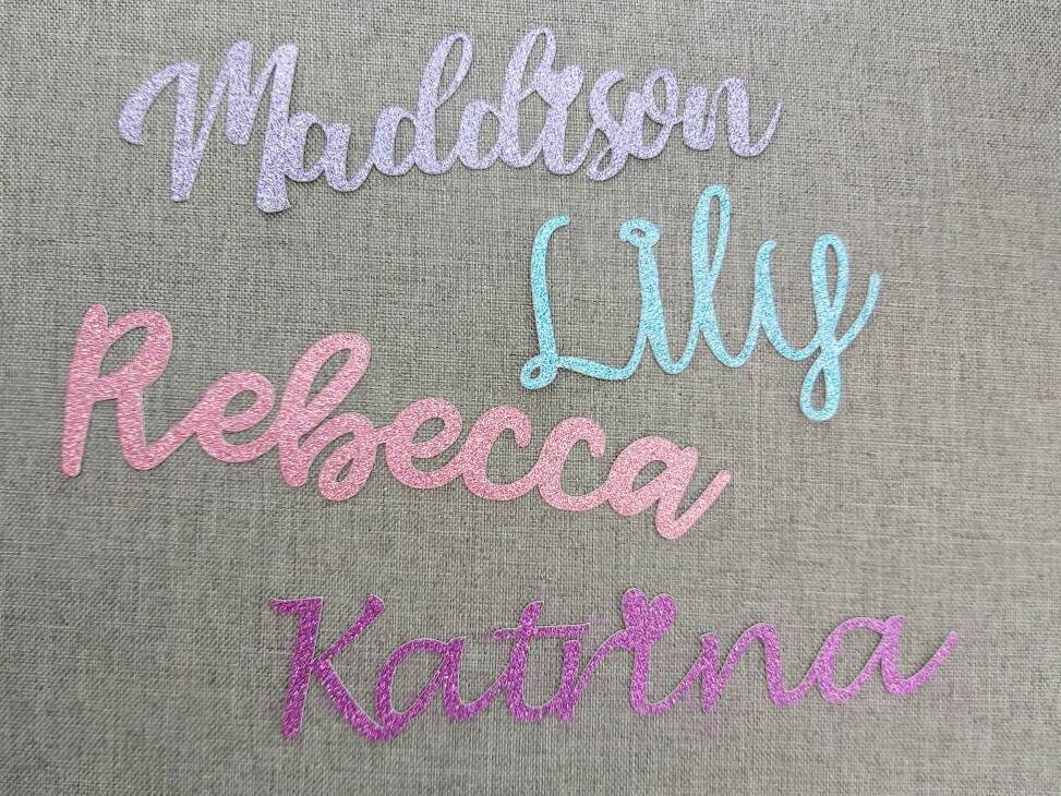 Cardstock Name Sign 8 Glitter Color Choices Use for DIY Cake Etsy