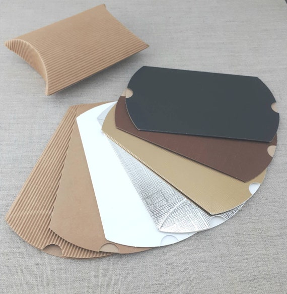 Pillow Boxes Xl White Gold Silver Black Brown 5 X 4 Etsy