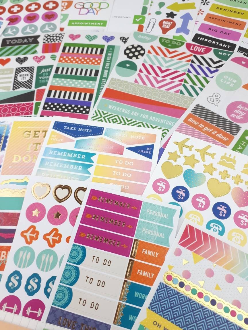 journalling stickers pack scrapbooking supplies journal etsy