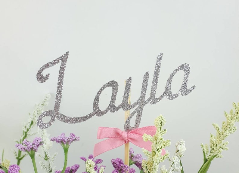 Cardstock Name Sign 11 Glitter Color Choices Use for DIY Etsy