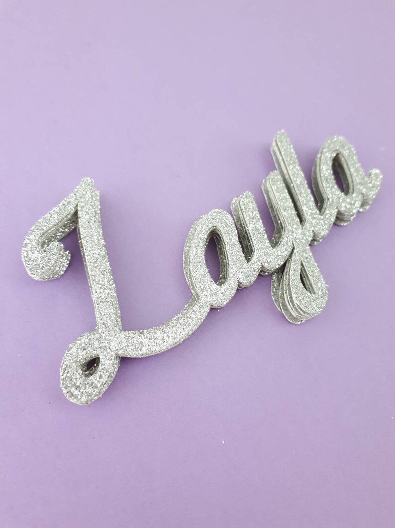 Cardstock Name Sign 11 Glitter Color Choices Use for DIY Etsy