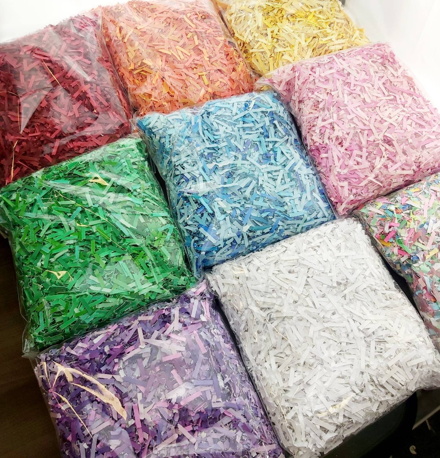 Shredded Paper Gift Box Filler Colorful Wedding Birthday Party Gift  Packaging Decor Crinkle Cut Paper Shred Packaging Gift Bag - AliExpress