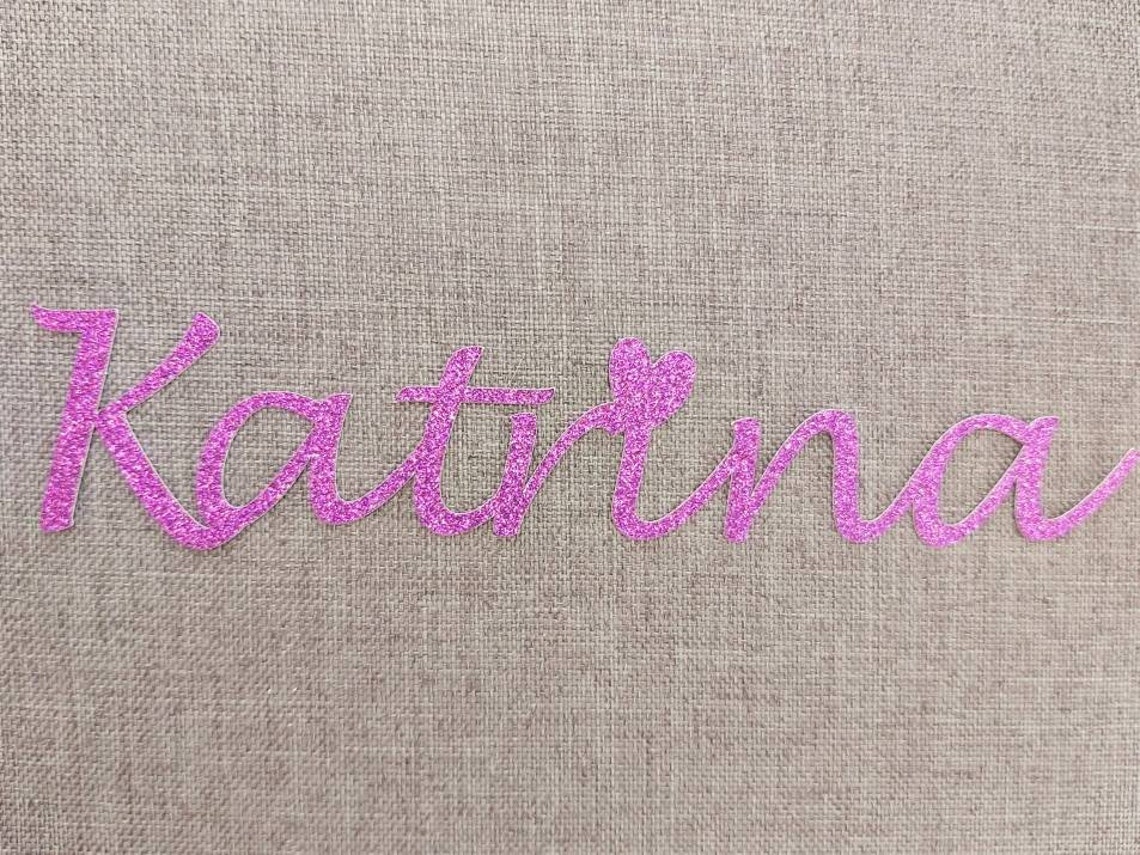 Cardstock Name Sign 8 Glitter Color Choices Use for DIY Cake Etsy