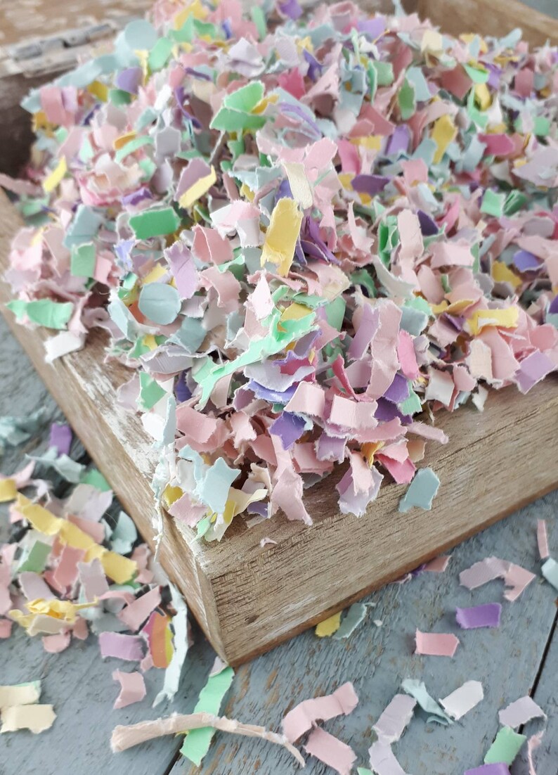 Bulk Shredded Paper Confetti Pastel Colors 5oz 10oz 1lb DIY Etsy