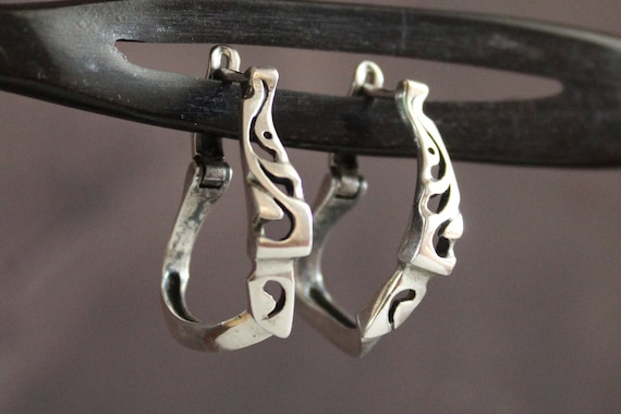 Masive Awry Sterling Silver 925 Hoop,Large Hoop Earrings,Cut Droplets Earrings,Wrong Geometric Earrings,Art Jewelry,Contemporary Earrings
