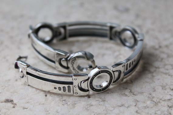 Mens sterling bracelet,Links bracelet,Artisan bracelet,Cuff silver bracelet,Handmade bracelet,Unique jewelry,Modern bracelet,Mens bangle,925