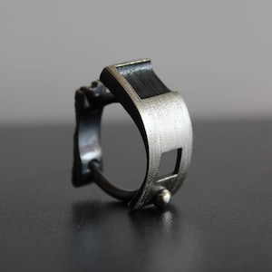 Statement Sterling silver ring,Contemporary silver ring,Unusual desing,Artisan ring,Geometric silver ring,Avant garde ring,Awesome ring,Cool