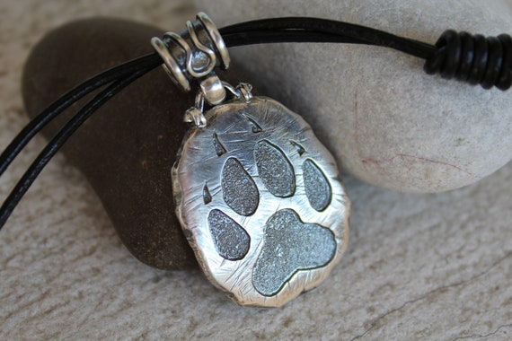 Wolf paw necklace sale