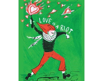 Love Riot – Break the Frame – Queer Political Art Print | Slow Love as Resistance