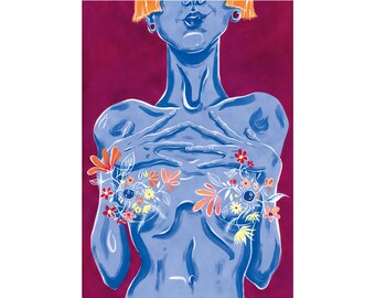 GARDENING &quot;Boobies&quot; -  Poster Art Queer Feminist Body Positivity