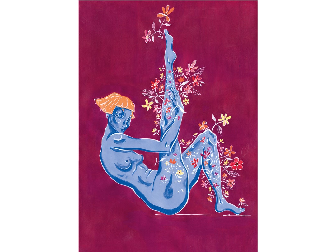 Poster Art Painting Illustration A2 GARDENING Etsy.de