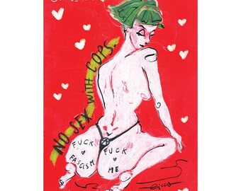 Rebel Body – Break the Frame – Queer Political Art Print | Slow Love as Resistance