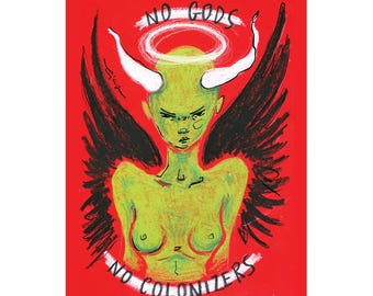 Celestial Rebellion – Break the Frame – Queer Political Art Print | Slow Love as Resistance