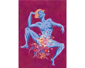 GARDENING &quot;Crotch&quot; - Poster Art Queer Feminist Body Positivity