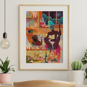 Fumée et savon – Affiche d'art queer, imprimé lesbien noir, art féministe – A2, A3, A4