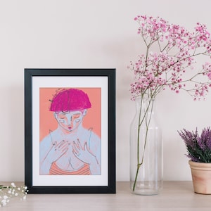 Amor proprio - dipinto originale donna illustrazione