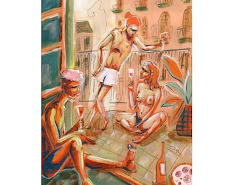 Confessions in the Sun – Slow Love – Lust & Light – Queer Balcony Summer Poster