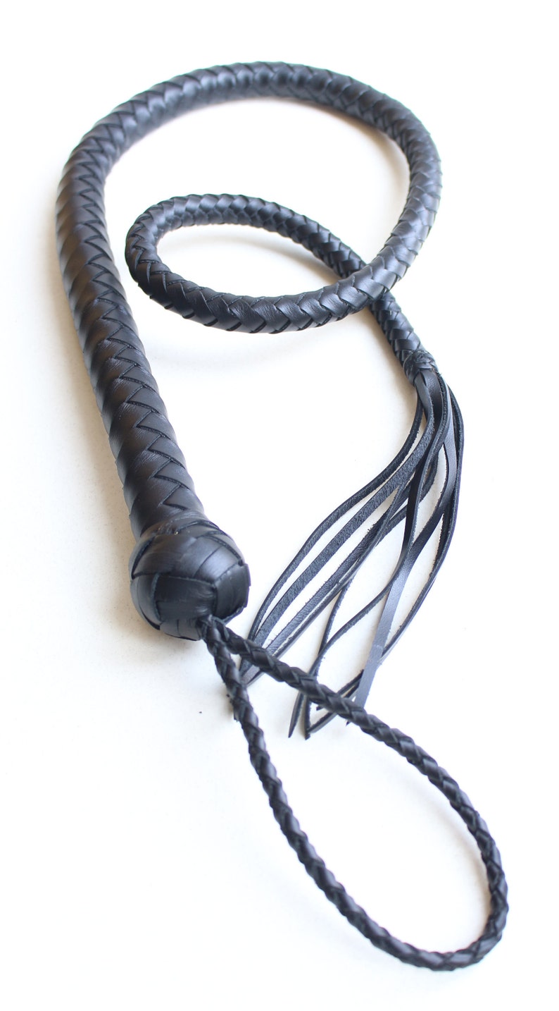Leather Whip Black whip Leather Snake Whip Leather BDSM Etsy
