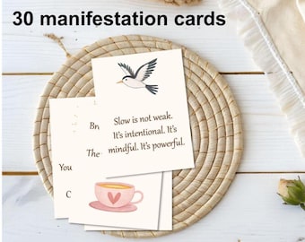Boho Affirmation Cards: 30 Printable Wisdom Quotes (PDF & JPG)