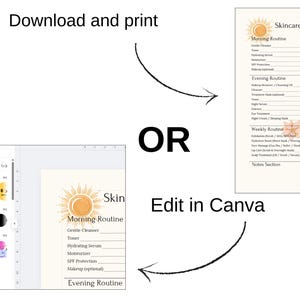 Skincare Routine Tracker: Daily & Weekly Checklist (Canva Template) image 5